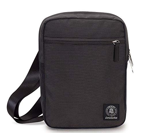 Invicta Shoulder Strap, Grey, Tablet Holder, Office and Leisure, Black, Taglia unica, Bag