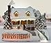 BANBERRY DESIGNS Christmas Snow Village Fiber Optic House Log Cabin Mountain Home Collectible