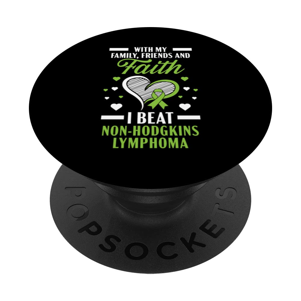 I Beat Non-Hodgkin Lymphoma Awareness Cancer Survivor PopSockets Swappable PopGrip
