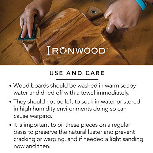 Ironwood Gourmet 28195 Double-Sided Countertop Lyon Pastry/Cutting Board With Gravy Groove, Acacia Wood - Thumbnail 5