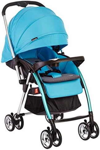 Baby Cart Lightweight Two-way Push Rod Trolley Can Sit/lie Multifunction Collapsible Aluminum Alloy Body Adjustable Sunshade Anti-UV Sun Protection Baby Carriage 82*46*102cm (Color : 1)