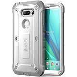 LG V30 Case, LG V30 Plus CaseSUPCASE Full-body Rugged Holster Case with Built-in Screen Protector for LG V30, LG V30 Plus 2017 Release, Unicorn Beetle PRO Series - Retail Package (White/Gray)