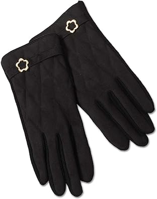 Amazon マリークワント Mary Quant マリクワ マリークアント 手袋 グローブ フェイクスエードキルティング グローブ ブラック Mary Quant マリークワント シューズ バッグ