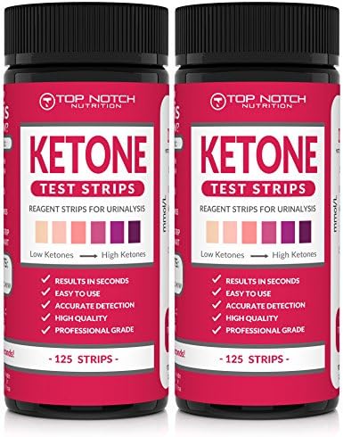 Ketone Test Strips for Testing Ketosis Levels in 15 Seconds Using Urinalysis. Accurate Results to Guarantee You Lose Weight &amp; Feel Great on a Ketogenic, Diabetic, Paleo or Low Carb Diet-125 Strips