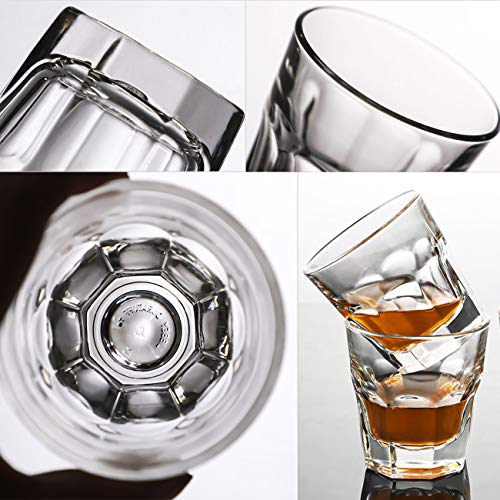 Whiskey-Gläser-Set, für Whiskey Gin oder Rum-Bourbon, langlebige Whiskygläser, Partys, spülmaschinenfest, 6 Stück - 355… – Bild 8