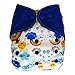 EcoAble Baby Charcoal Bamboo All-In-One AIO Cloth Diaper w/ Pocket, Size 10-30Lb (Sun)