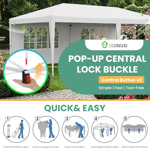 DOINUO 10x20 Upgrade Pop Up Canopy Tent Review: Large Commercial Shelter with Sidewalls image 17