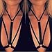 Start Bra Lingerie, Womens Harness Bra Elastic Hollow Out Bra Bustier (US=4, Black)