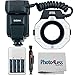 Sigma EM-140 DG Macro Ring Flash for Nikon SLR Cameras + 4 AA Batteries & Charger + Lens Pen + Photo4Less Cleaning Cloth - Top Value Sigma Flash Bundle!