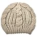 JOVANA New Arrival Top Fashion Winter Warm Women Lady Yong Girls Baggy Beret Chunky Knit Knitted Braided Beanie Hat Ski Cap Crochet Knitted Hat Knitted Crochet Oversized Slouch Hat for Women (Beige)