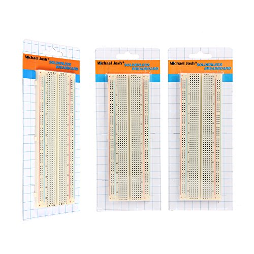 3 X MB-102 Breadboard, Michael Josh 830 Point Solderless Prototype PCB Board Kit for Arduino Proto Shield Distribution