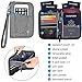 HOPAI Travel Passport Wallet, Family Passport Holder RFID Blocking Passport Wallet Ticket and Cash Holder Document Organizer with Removable Strap, Passport Pouch for Men & Women