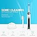 SweetLF Electric Toothbrush 48000 Vibrations Deep Clean Rechargeable Sonic Toothbrush 2 Minutes Timer 3 Brushing Modes Full Waterproof Electronic Power Tooth Brush White with 3 Replacement Heads