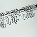 HUJI Shower Curtain Hooks Double Glide Decorative Roller Hooks Rust-Resistant for Bathroom, Set of 12