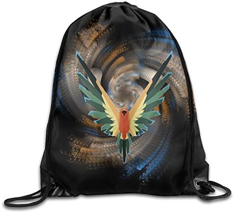 Logan Parrot Paul unique Logo Bag,Sport Gym Sack Drawstring Backpack Bag