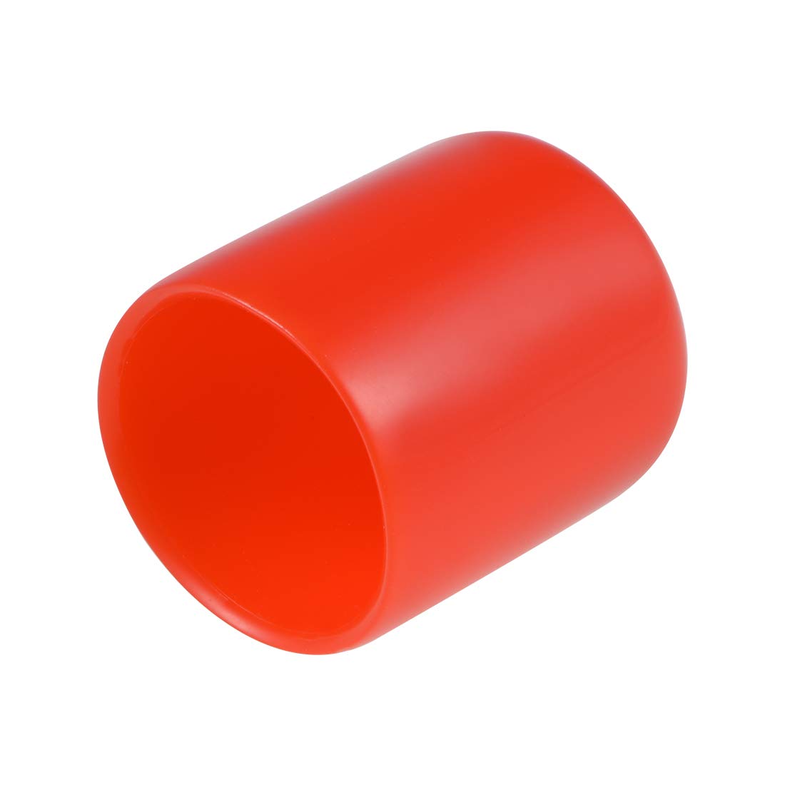 sourcing map 15pcs Rubber End Caps 20mm ID Vinyl Round End Cap Cover Screw Thread Protectors Red