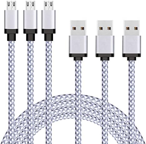Redlink Micro USB Cable, 3Pack 10FT USB to Micro USB Cable for Android Smartphones and Tablets White