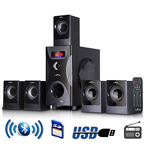New BLUETOOTH BeFree SOUND BFS425 5.1 CHANNEL SURROUND SOUND SPEAKER SYSTEM in BLACK