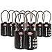 TravelMore 10 Pack TSA Approved Travel Combination Cable Luggage Locks for Suitcases - Orange (10 Pack, Black)