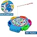 Electronic Fishing Game Toy with Rods Pole Rotating Board Musical Fish Water Table Toys Fine Motor Skills Development Brain Teaser Kids Indoor Activities Birthday Gift for Toddlers 3 4 5 6 Years Old