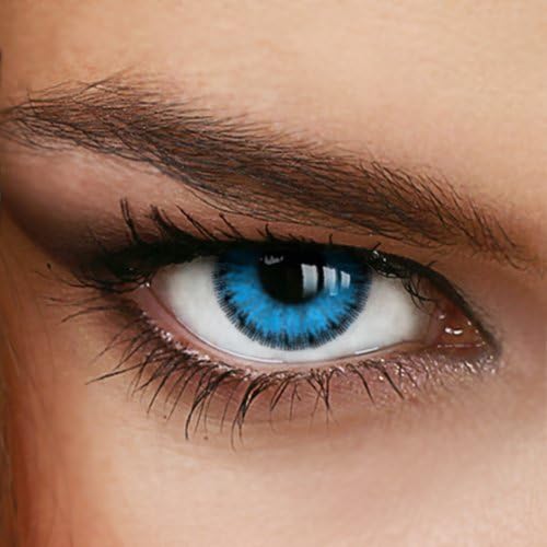 Women Multicolor Cute Charm and Attractive Fashion Eye Accessories Cosmetic Makeup Eye Shadow - Blue 2 Tone with Contact Lens Case By Biuti TM
