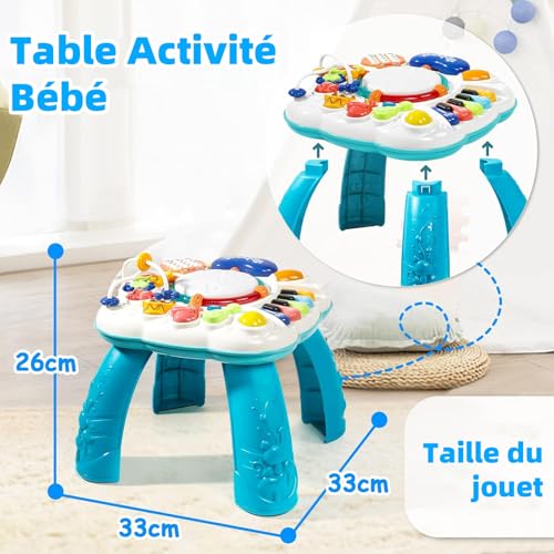 1 Year Old Baby Activity Table 6 in 1 Toy Baby Games 1 2 3 Years Girl Boy Musical Activity Table Baby Toy Learning Educational Gift for Christmas Child