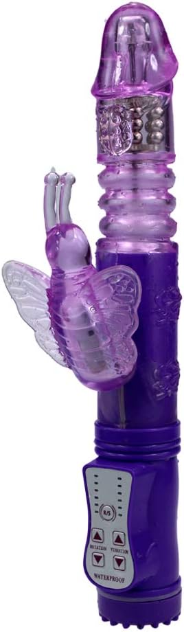 Qksky 4 Speed Pushing Powerful Dual Thrusting Rotating Novelty Pink Rabbit Toy for Women&Couples Waterproof&Whisper Quite