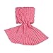 SUGOIDAN Mermaid Tail Blanket Scales Knitted All Seasons Sleeping Bag Luxury Sofa Bed Snuggle Cozy for Teens Adults 75