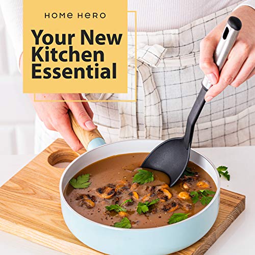 image for Home Hero Nylon Spoon Large Cooking Spoon Basting Spoon - Solid Servin