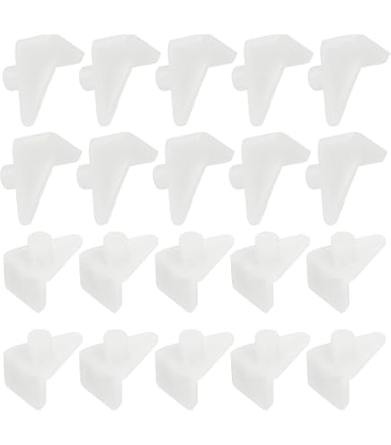 25-Pack Clear Plastic Shelf Support Pegs – 6mm (1/4") Pins, Heavy Duty 6lb Load Capacity For Cabinets, Bookcases, Wardrobes