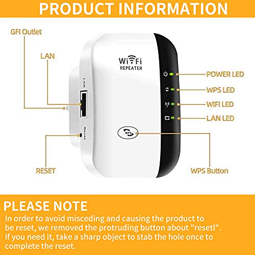 FKH-Repetidor-WiFi-300Mbps-Amplificador-WiFiAmplificador-Senal-WiFi-de-300-MbpsAmplificador-de-Senal-Admite-Redes-WLAN-de-24-GHzFacil-de-Configurar-Compatible-con-Enrutador-y-Fibra