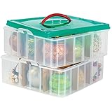 Snap 'N Stack Seasonal Home Storage 13"x 13" Square Ornament Box