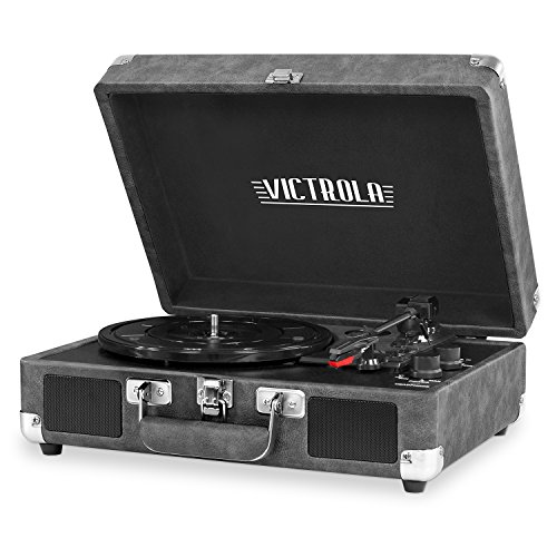 Victrola Vintage 3Speed Bluetooth Portable Suitcase Record Player with Builtin Speakers
