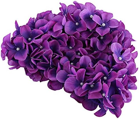 Winfa Swim cap Retro Style Floral Petal Bathing Caps for Girls and Women