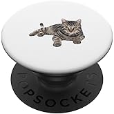 Grey Tabby Cat PopSockets Adhesive PopGrip