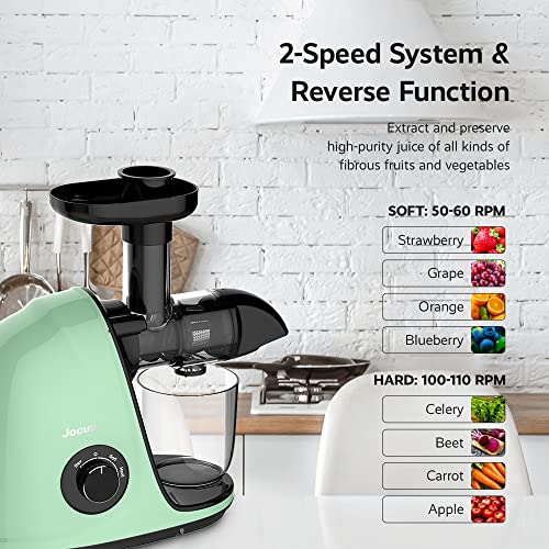 Jocuu Slow Masticating Juicer with 2Speed Modes Cold Press Juicer