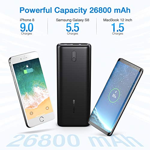 Poweradd 26800mAh USB C Power bank with Power Delivery - 30W Type-C Output and Input Portable Charger for MacBooks, USB C Laptops, iPhone, iPad, Samsung, Huawei & More