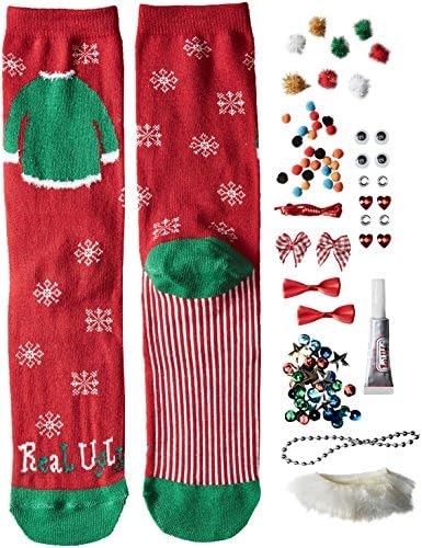 Real Ugly Women's 9-11 Christmas Kits Socks by Soxland, Ugly Sweater, One Size