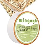Double Sided Carpet Tape - Wingogh Multi-Purpose Double Sided Duct Tape Removable Anti Slip Non Skid Rug Pad Carpet Underlayment Adhesive Indoor and Outdoor Better than Rug Gripper, 2-Inch x 30 Yards