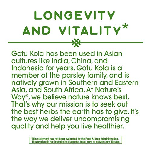 image for Nature's Way Premium Herbal Gotu Kola Herb, 950 mg per Serving, Non-GM