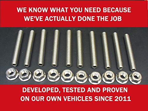 Ford 6.8 Liter V10 Stainless Exhaust Manifold Studs, Stud Kit (one side)