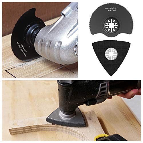 HOTBEST 100Pcs Oscillating Accessory Kit Mixed Multitool Metal Wood Oscillating Saw Blades for Sanding Grinding Cutting - Thumbnail 4