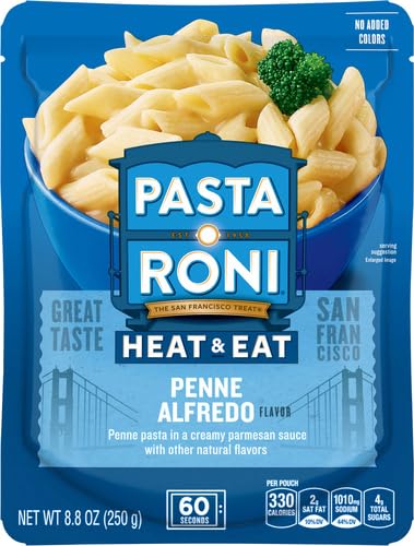PASTA RONI HEAT & EAT PENNE ALFREDO, 8.8 OZ