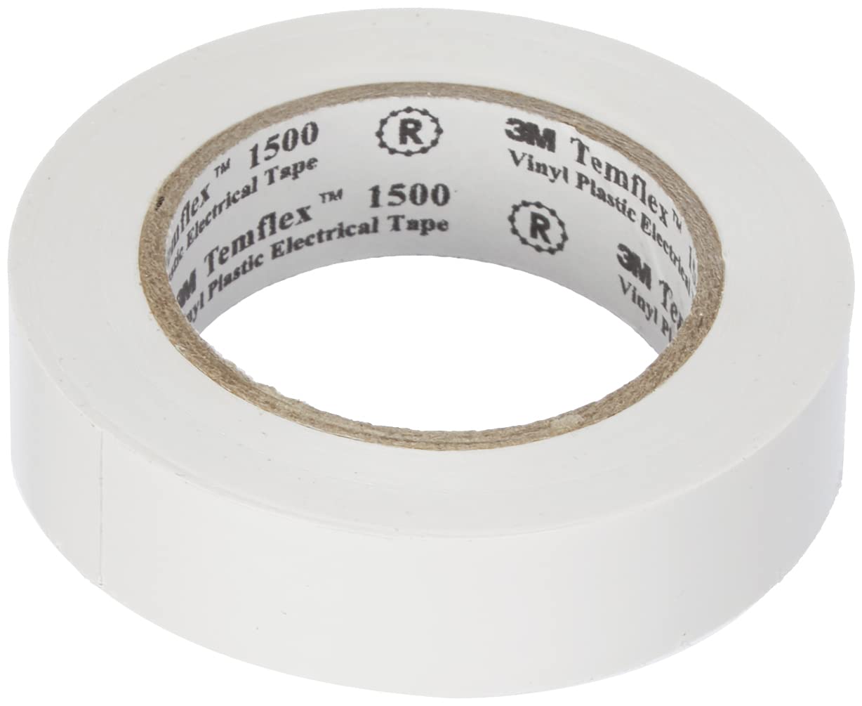 3M Temflex 1500 Vinyl Electrical Tape White 15 mm x 10 m