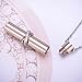 HooAMI Cremation Jewelry Together Love Cylinder Pendant Memorial Urn Necklace (Smooth Cylinder)