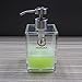 HONJAN Clear Acrylic Soap Dispenser, 13.5 oz Square Lucite Soap Dispenser with Pump Refillable Hand Soap Liquid Soap Dish Soap