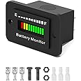 12V 24V 36V 48V 60V 72V Golf Club Cart Battery Monitor Meter for Yamaha EZGO Motorcycle LED Battery Capacity Indicator Meter Waterproof Lead-Acid or Lithium ion Battery Level Indicator Monitor Gauge