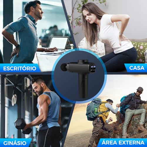 Massageador Muscular YARUIKE | Alívio Profundo para Costas e Pernas | 8 Cabeças Terapêuticas e 30 Velocidades | Motor Silencioso 35dB para Uso em Casa, Escritório e Pós-Treino | Design Ergonômico para Uso Diário