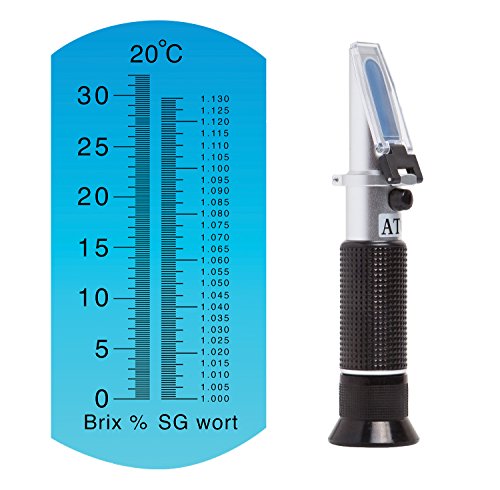 Brew Tapper Dual Scale Refractometer with ATC | Brix & Specific Gravity | Best for Beer & Wine