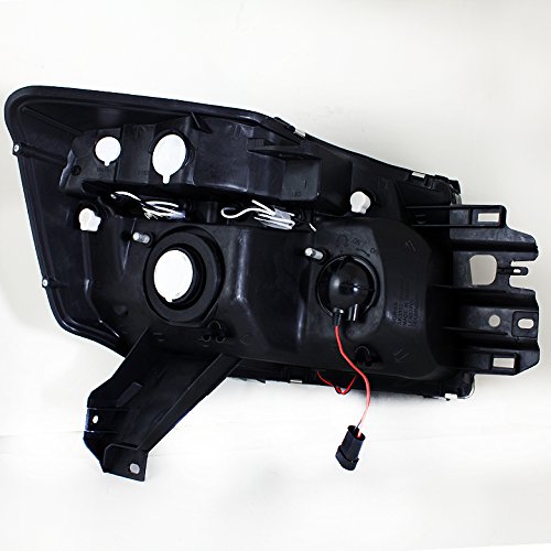 Xtune for 2004-2015 Titan Smoked Halo LED Projector Headlights + Black/Smoked Tail Lights + Smoked Fog Lights 2007 2008 2009